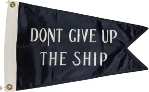 12x18" Commodore Perry Don't Give Up the Ship Boat Flag Burgee - Durable All-Weather Nylon & Reinforced Fly End Stitching - Proudly Made in the USA