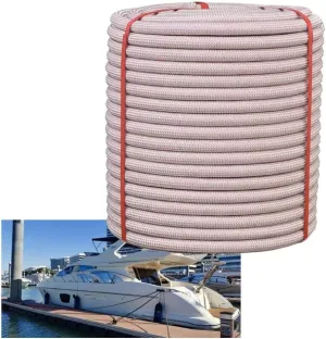 20-150 M Multi-use Braided Nylon Dock Lines, 6/8/10/12 mm Color-Changing Boat Rope for Kayak Canoe Pontoon Camping & Hiking(6mm,50m)