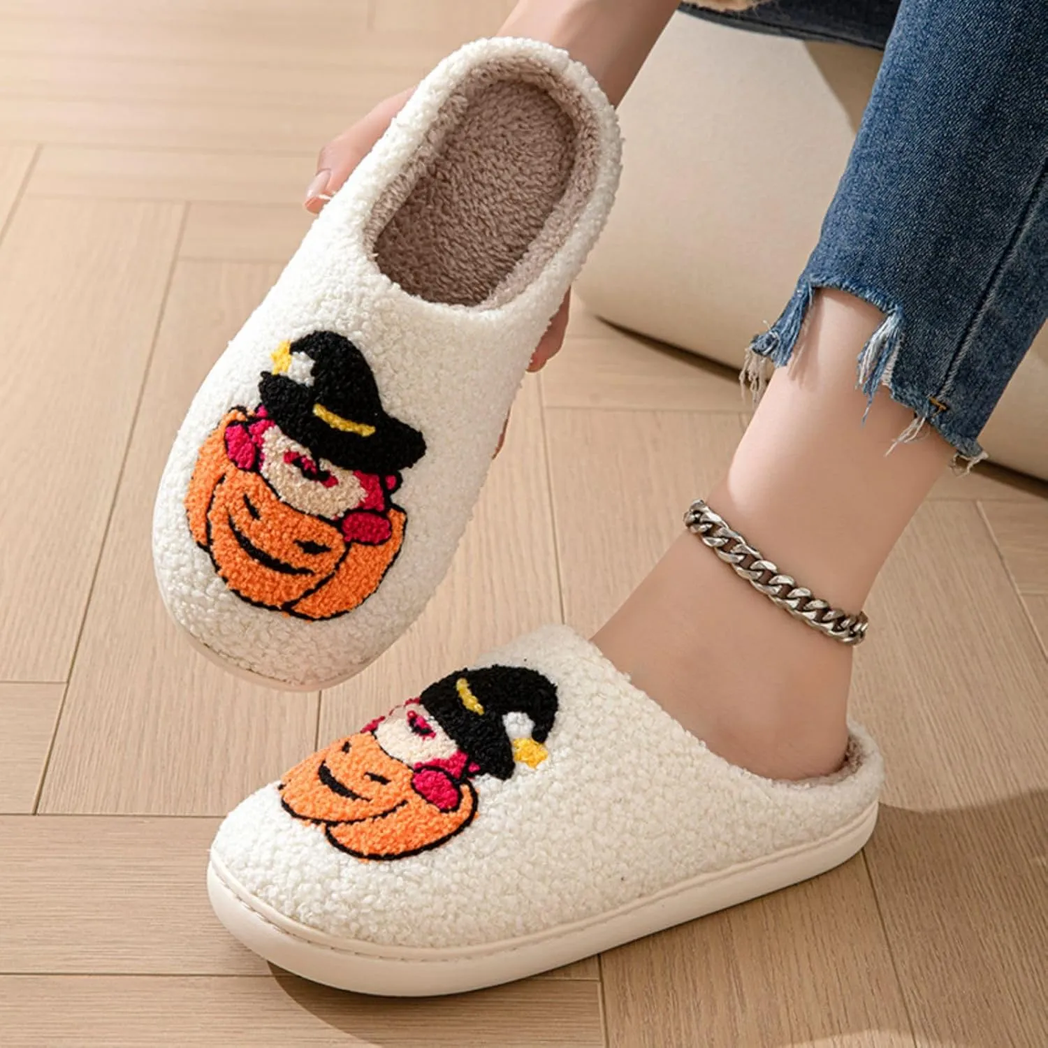 24 Years New Animal Fruit Slippers For Women Fluffy Plush Slippers Cute Cartoon House Slipper Fruit Slippers for Womens Mens Plush Soft Memory Foam House Shoes Women's Men's Cute Slippers