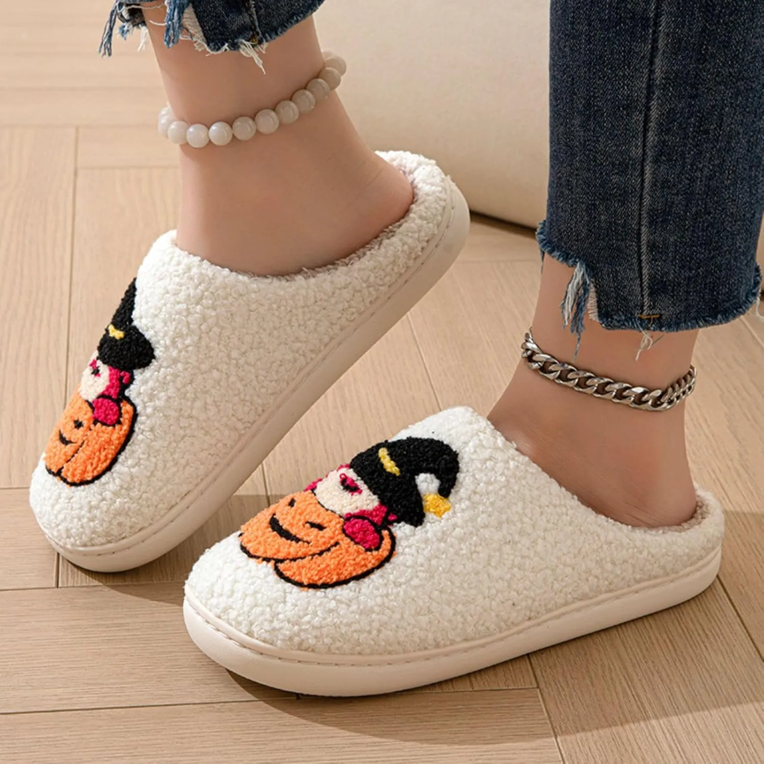 24 Years New Animal Fruit Slippers For Women Fluffy Plush Slippers Cute Cartoon House Slipper Fruit Slippers for Womens Mens Plush Soft Memory Foam House Shoes Women's Men's Cute Slippers