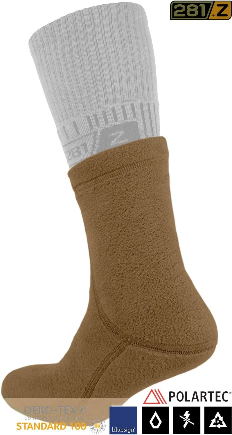 281Z Hiking Warm 6 inch Boot Liner Socks - Military Tactical Outdoor Sport - Polartec Fleece Winter Socks