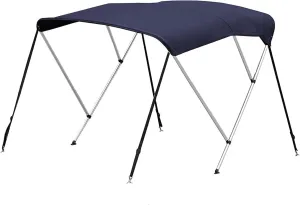 3 Bow Biminii 1.5-2.1m 25mm Aluminium Tube Marine Grade Boat-Cover Top Canopy Water Sun Proof UV Protection Blue (Color : 1.5m 1.7m Blue)