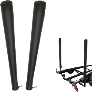 48in Boat Trailer Guide Pole Covers, 2pcs Boat Trailer Guide Pole Pads Black Protective Marine Trailer Guide Poles Pad for Jet Ski Boat Sailboat Trailer Accessories