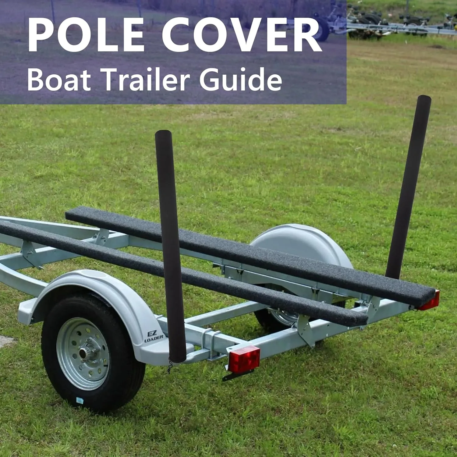59 Inch Boat Trailer Guide Pole Cover,Neoprene Boat Trailer Guide Protective Covers,Heavy Duty Marine Trailer Guide Poles Cover for Jet Ski Boat Sailboat Trailer (2 Pcs)