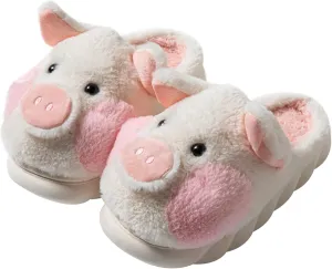adult cotton slippers pig home slippers plush slippers animal slippers women shoes