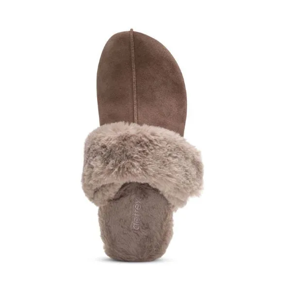 Aetrex Walnut Arianna Arch Support Slipper FE254