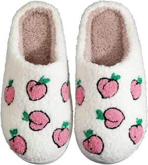 Afellicy Halloween Christmas Slippers Checkered Scuff for Women and Men Holiday Indoor Bedroom Fluffy Warm Fleece Slippers Winter Soft Cozy Home Non-Slip Soft Plush Slip-on Wool Lined House Shoes