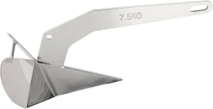 Aintier Stainless Steel Delta/Wing Style Boat Anchor Heavy Duty Triangular Anchor 15lb (7 kg) Wing Style Triangle Anchor 316 Stainless Steel Marine Grade Anchor