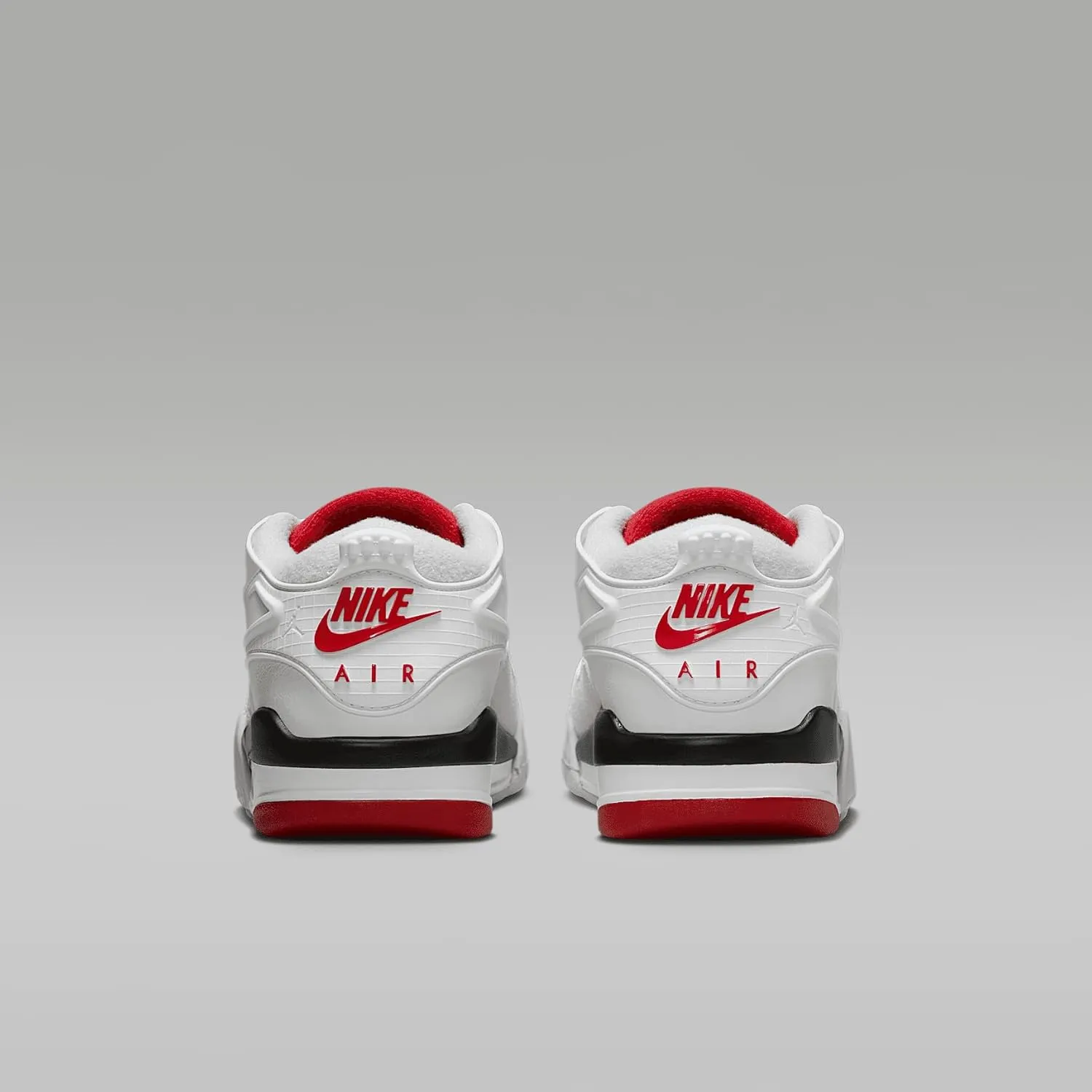 Air Jordan 4 RM Big Kids' Shoes (FQ7938-102, White/Black/Neutral Grey/Varsity Red)