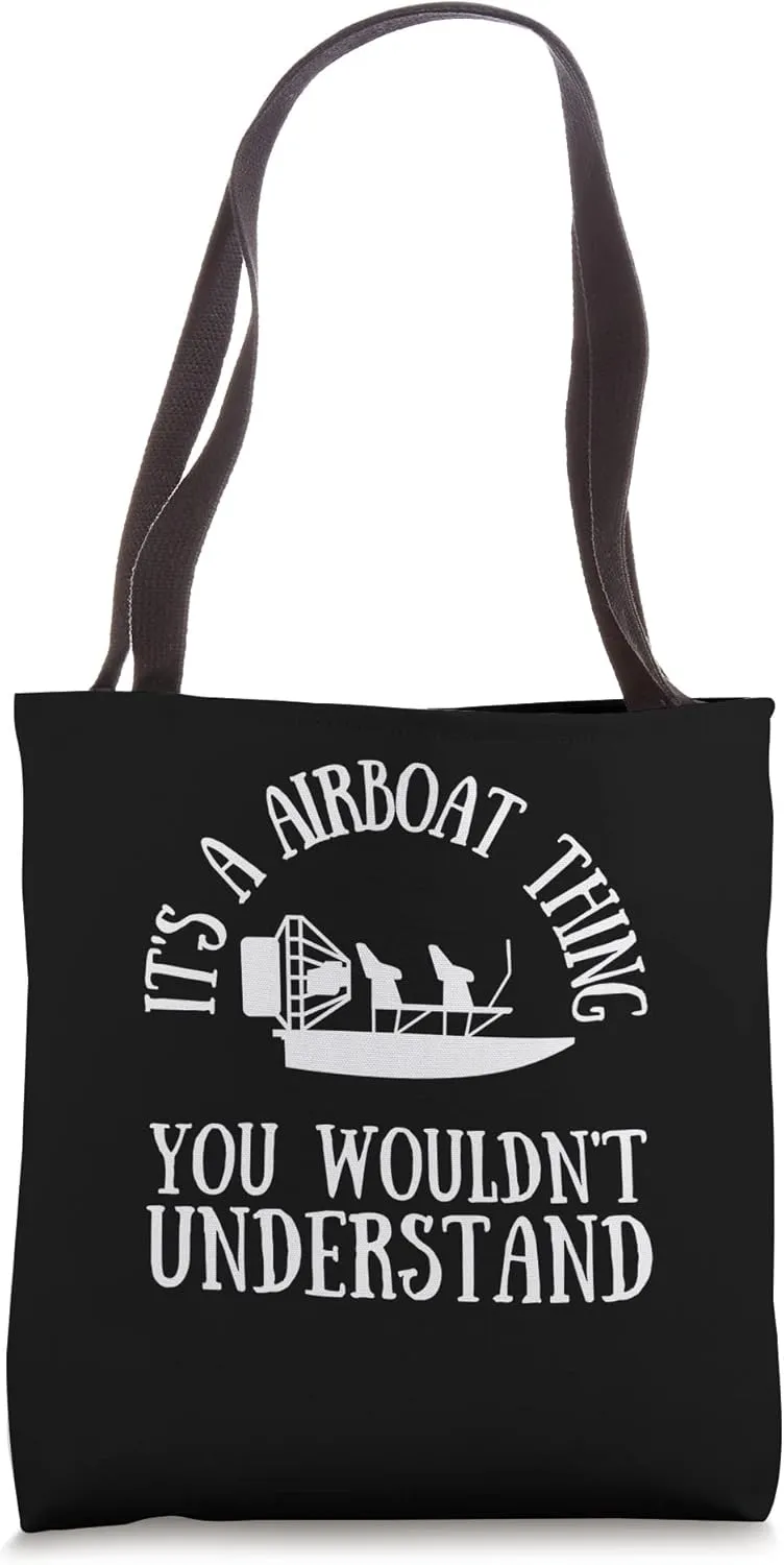 Airboat Swamp Hydroplane Fanboat Airboating Hover Boat Tote Bag