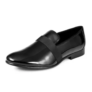 Amali Mens Black Loafer Leather Dress Shoes Jester