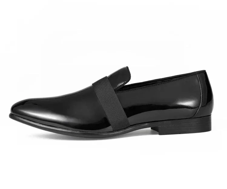 Amali Mens Black Loafer Leather Dress Shoes Jester