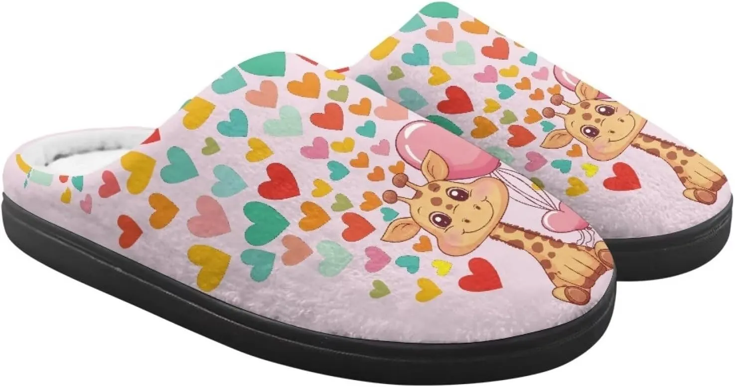 Animal Cotton Slippers for Kid Slip-On Plush Slippers Breathable Comfort Cozy Outdoor Bedroom Plush Slipper for Kids