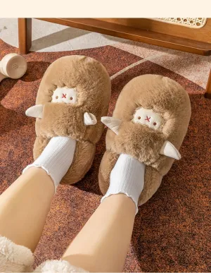 Animal plush Slippers Indoor and outdoor S lippers fun Men's and Women's Slippers Winter home Slippers