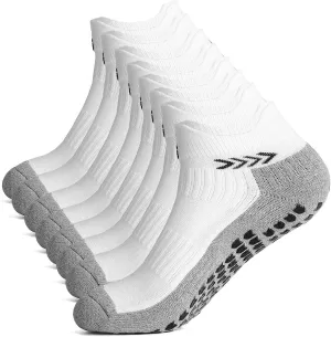 Anti-slip Football Socks for Men Women, Breathable, Cushioned, Cotton Grip Sports Sock for Soccer Yoga Basketball…