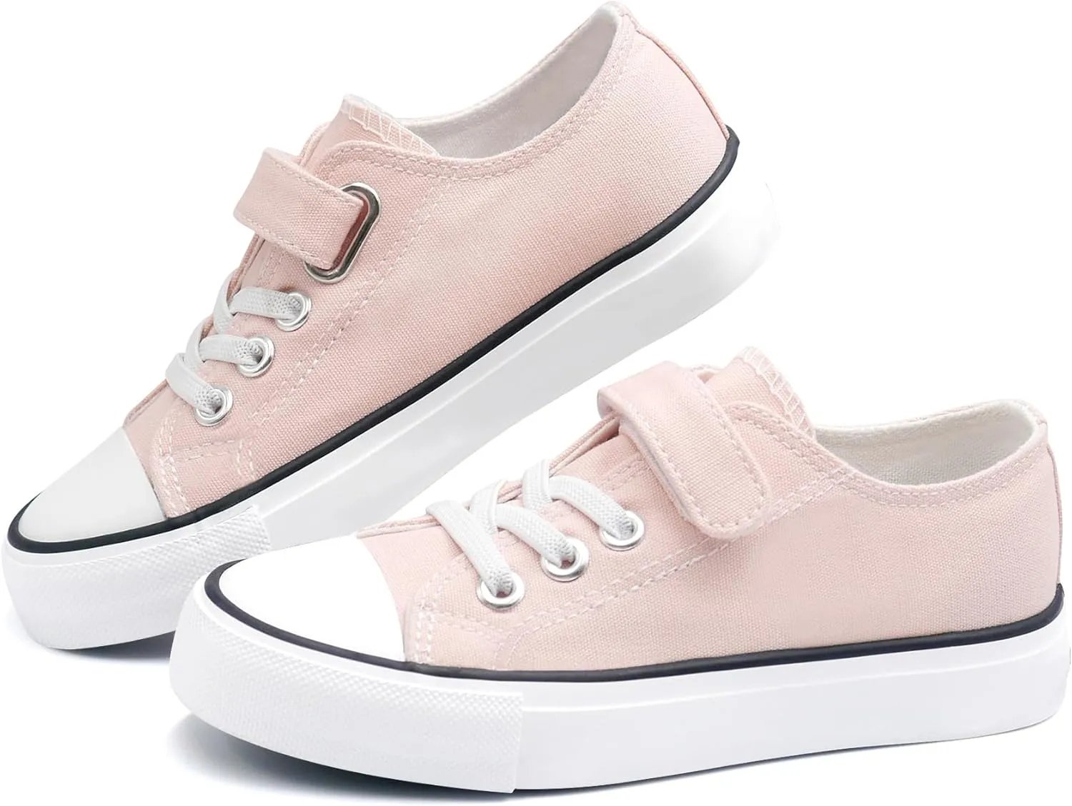 ANTLULU Boys and Girls Canvas Kid Shoes Adjustable Design Fashion Casual Sneakers
