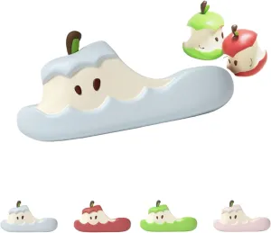 Apples Slippers for Women & Men – Cute 3D Apple-Shaped Fruit Slides, Non-Slip Summer Sandals for Couples, Beach, Shower, Indoor/Outdoor Comfortable Cartoon Slippers