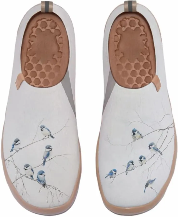 Art Painted Shoes for Women Knit Casual Flats Slip On Loafers Lightweight Travel Sneaker