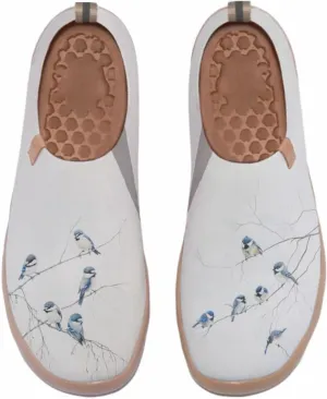 Art Painted Shoes for Women Knit Casual Flats Slip On Loafers Lightweight Travel Sneaker