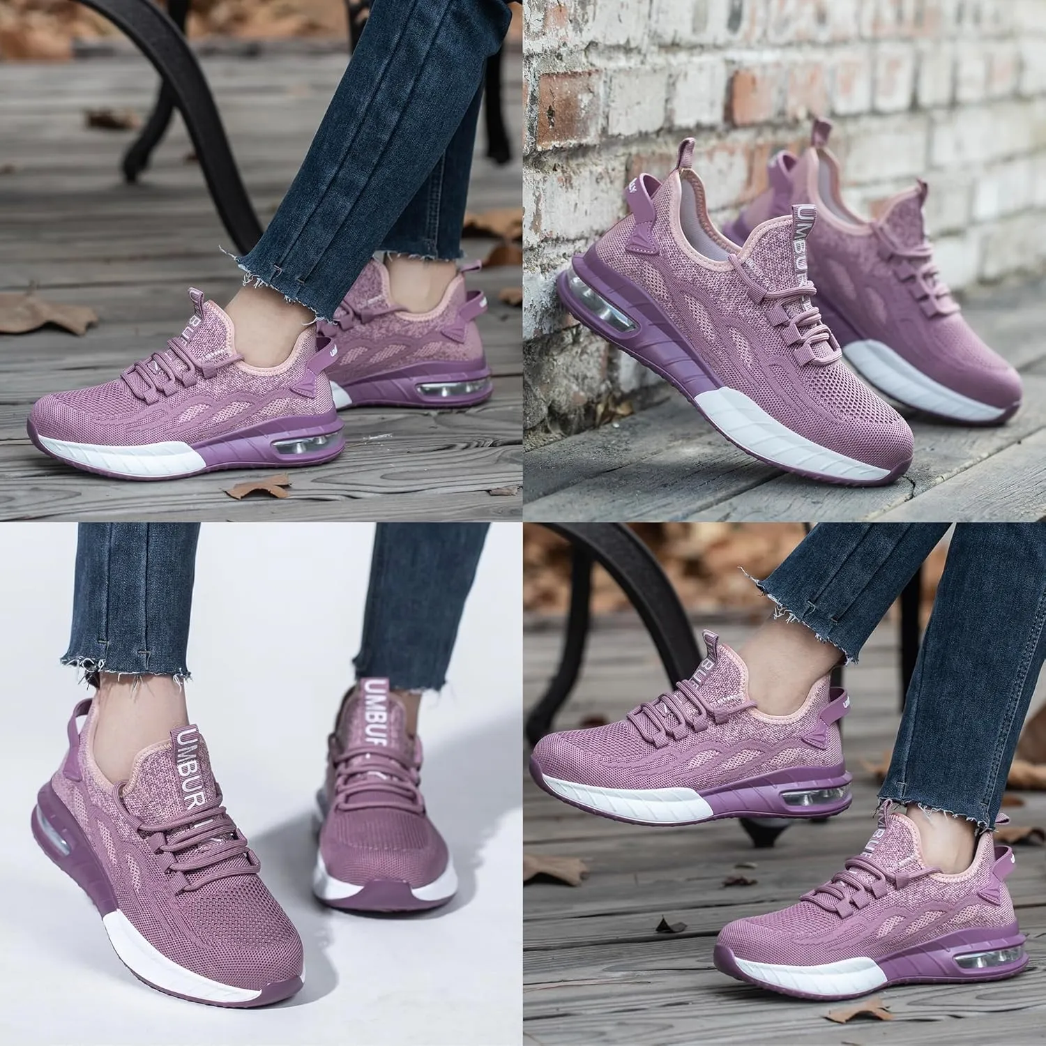 Asiman Steel Toe Shoes for Women Men Air Cushion Safety Shoes Breathable Lightweight Construction Industrial Composite Toe Work Sneakers
