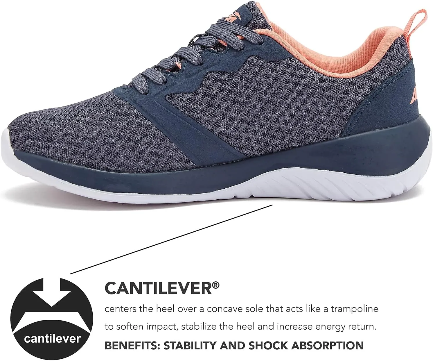 Avia Coast 2.0 Lightweight Memory Foam Walking Sneakers for Women - Black, Olive Green, or Blue