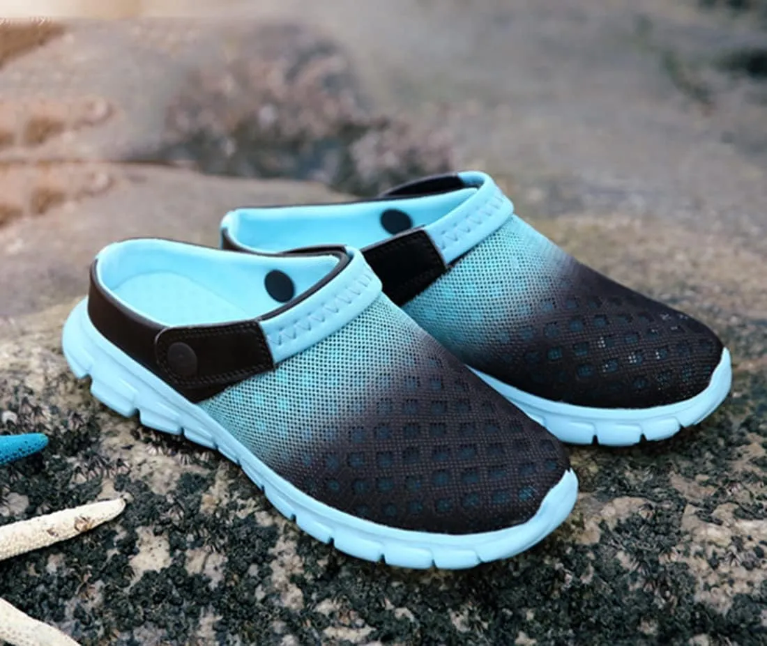 Axcone Men's Women's Garden Clogs Summer Breathable Mesh Slippers Lightweight Non-Slip Outdoor Beach Sandals