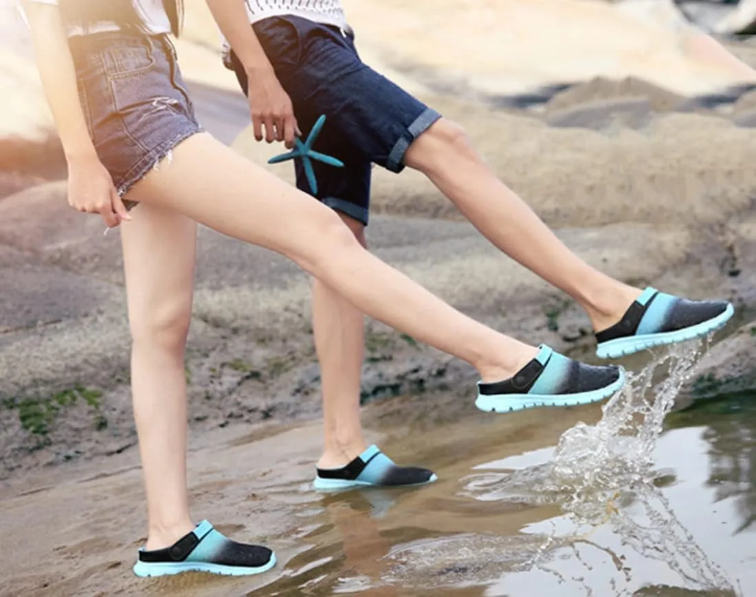 Axcone Men's Women's Garden Clogs Summer Breathable Mesh Slippers Lightweight Non-Slip Outdoor Beach Sandals