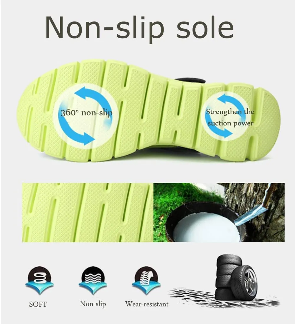 Axcone Men's Women's Garden Clogs Summer Breathable Mesh Slippers Lightweight Non-Slip Outdoor Beach Sandals