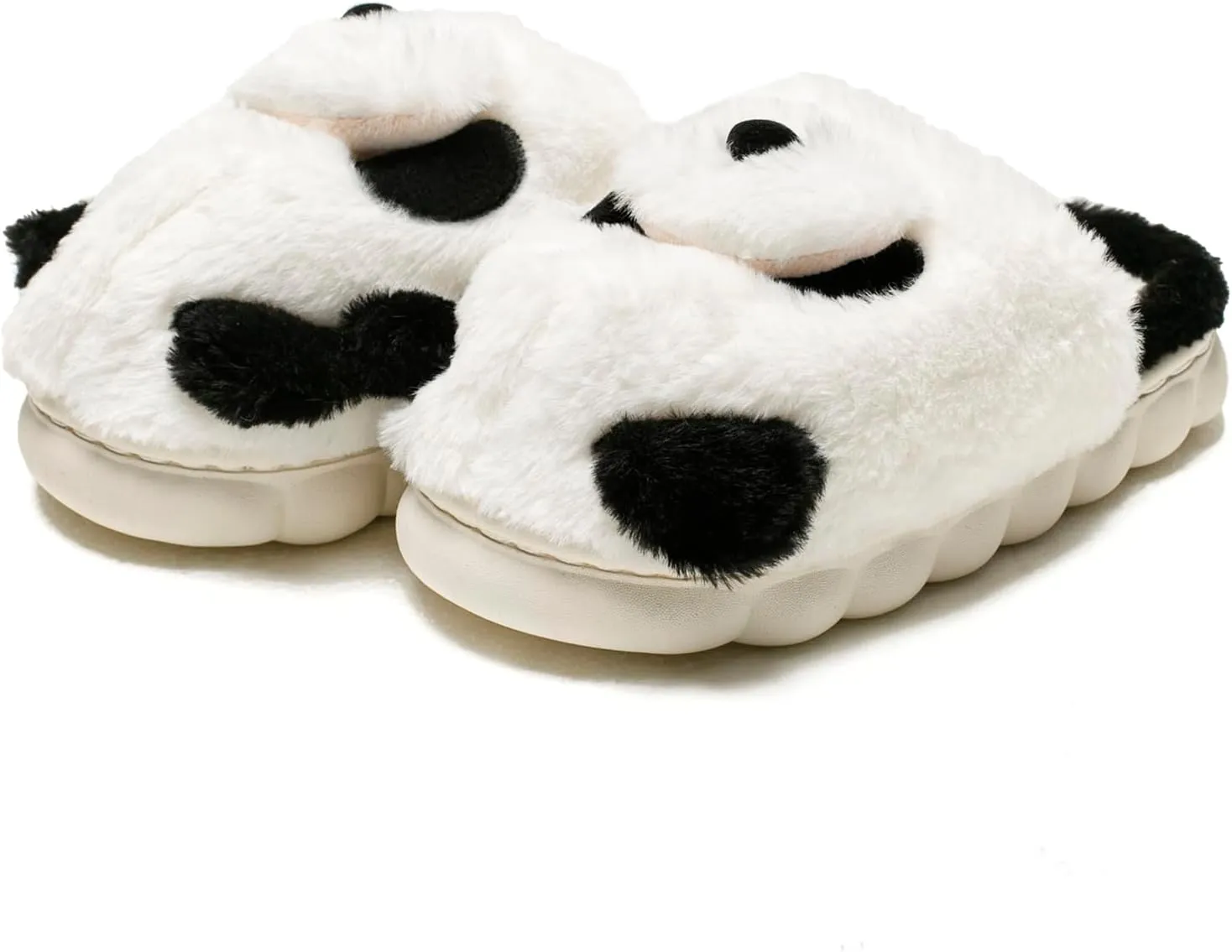 Axcone Toddler Boys Girls Animal Panda Slippers Kid's Indoor Home Slippers for Winter Warmth Slippers Cartoon Soft Plush Slippers（Toddler/Little Kids/Big Kids）