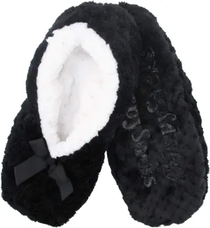 BambooMN Adult Super Soft Warm Cozy Fuzzy Soft Touch Sleeper Slippers Non-Slip Lined Socks