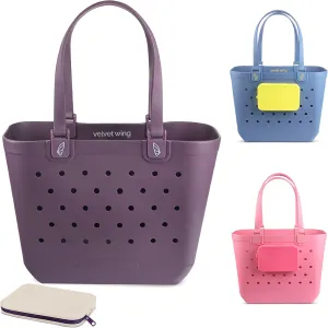 Beach Tote Bag XL size – Waterproof Tip Proof Rubber Tote for Travel, Pool, Groceries Sports & more