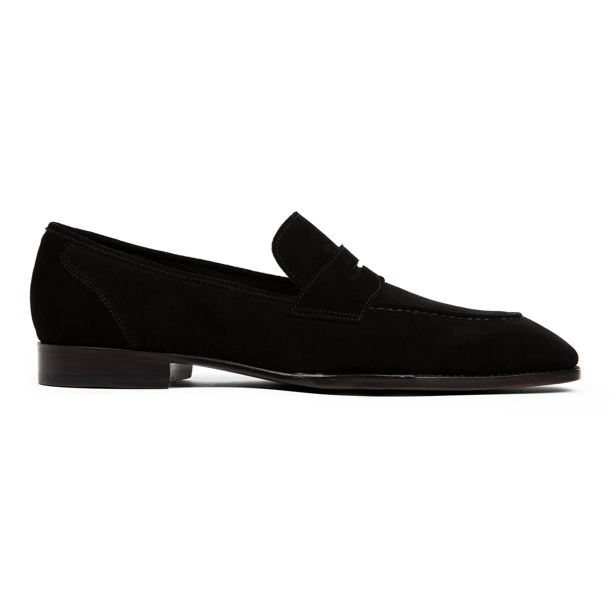 Belmont Penny Loafer // Velvet Noir Black Suede
