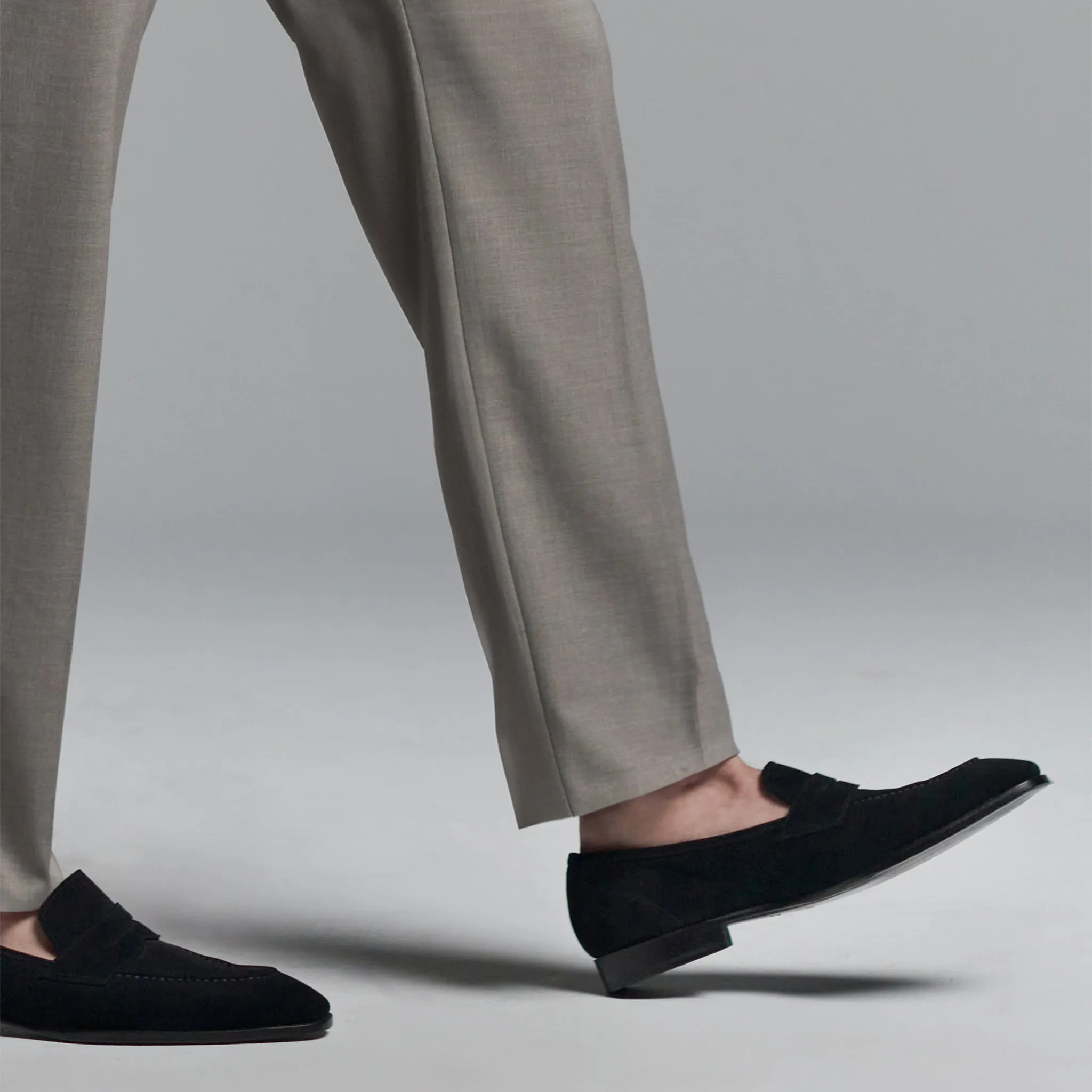 Belmont Penny Loafer // Velvet Noir Black Suede