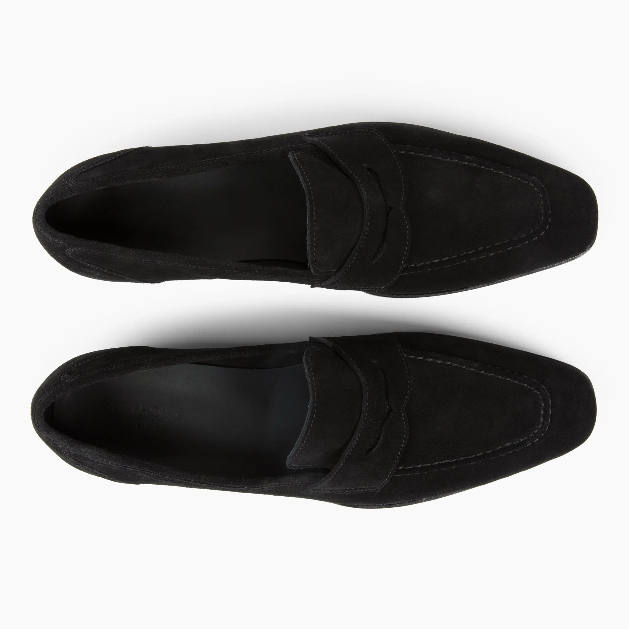 Belmont Penny Loafer // Velvet Noir Black Suede