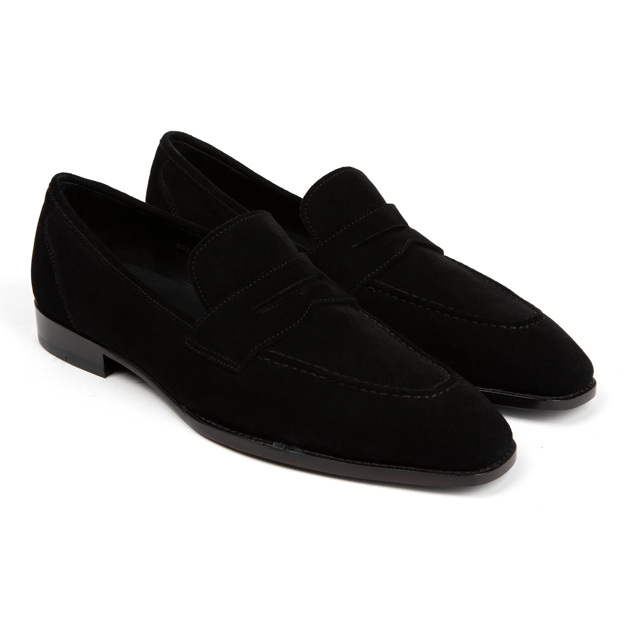 Belmont Penny Loafer // Velvet Noir Black Suede