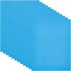 BENECREAT 12Pcs 3mm Thick Blue Eva Foam Sheets, 12 × 9 Inches Rectangle EVA Foam Insole, Eva Foam Padding Sheets for Insole Making