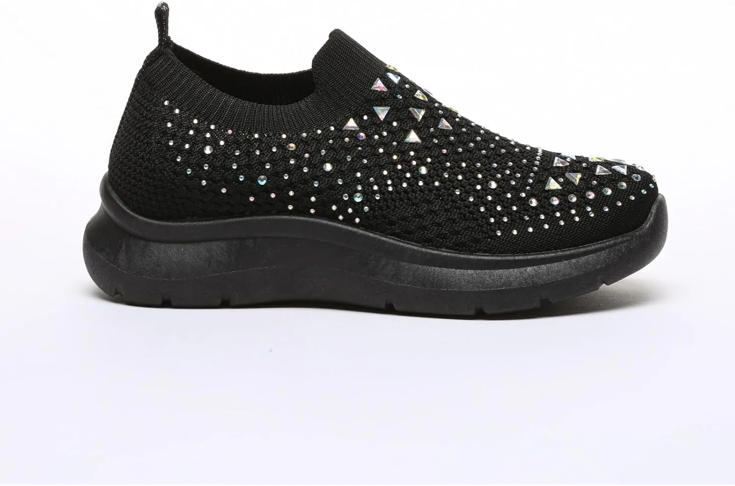 Bernal Girl Slip-On Sparkle Sneakers Toddler/Little Kid/Big Kid Non-Slip Breathable Tennis Walking Shoes