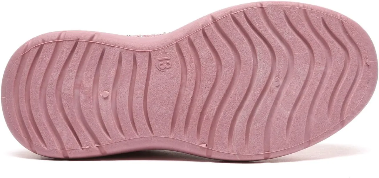 Bernal Girl Slip-On Sparkle Sneakers Toddler/Little Kid/Big Kid Non-Slip Breathable Tennis Walking Shoes