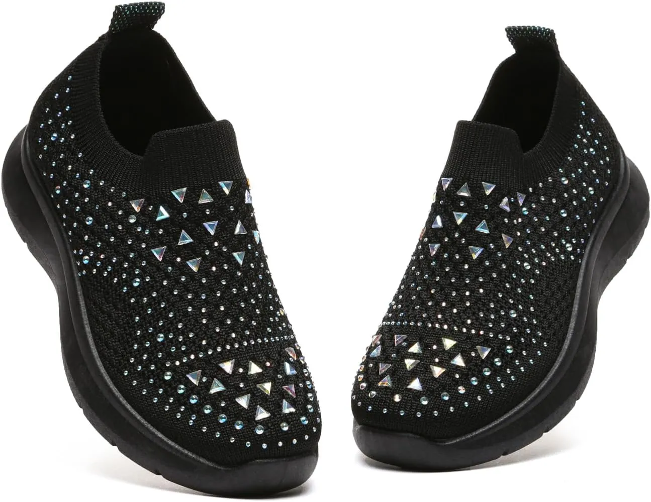 Bernal Girl Slip-On Sparkle Sneakers Toddler/Little Kid/Big Kid Non-Slip Breathable Tennis Walking Shoes