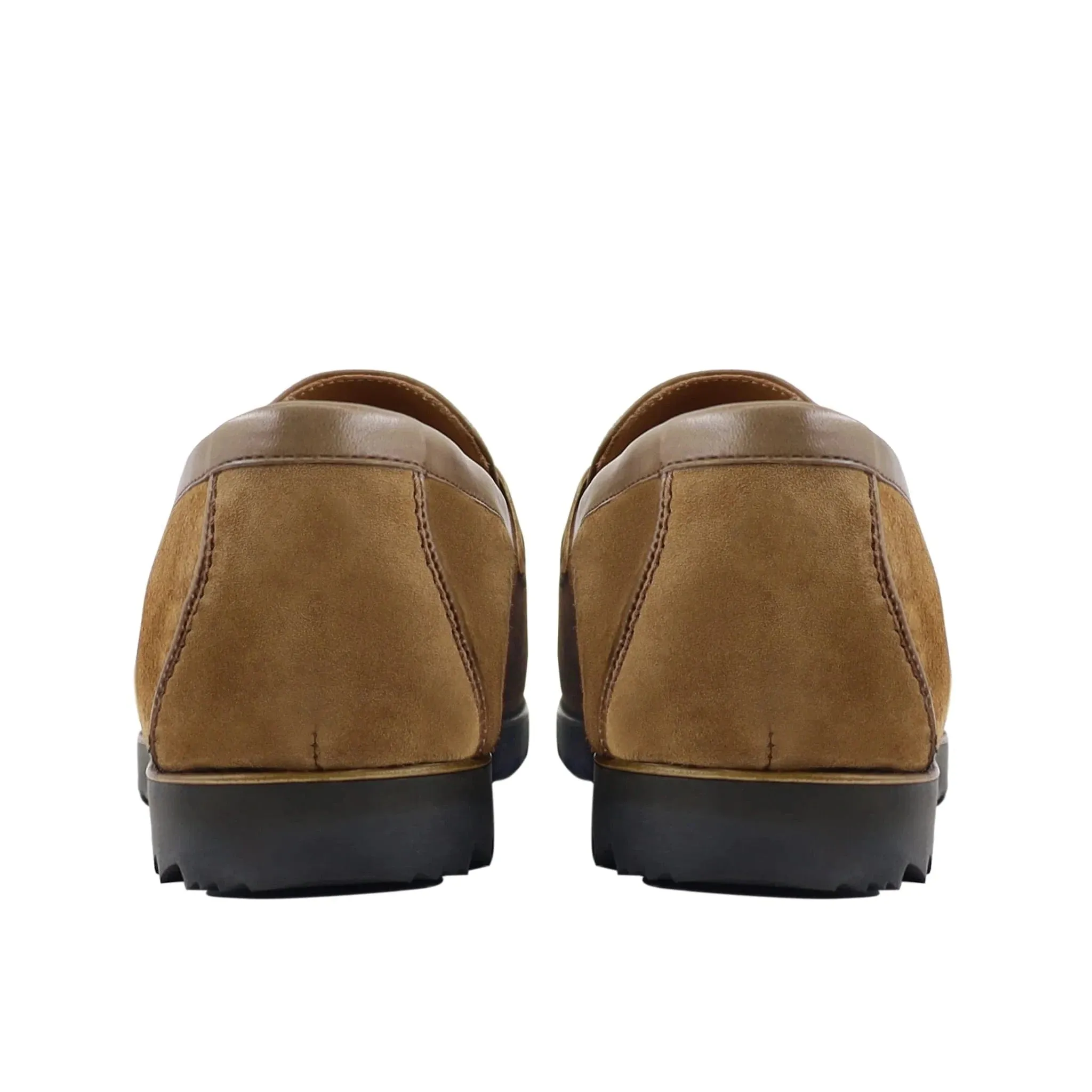 Bespoke Men's Suede Leather Camel Loafer