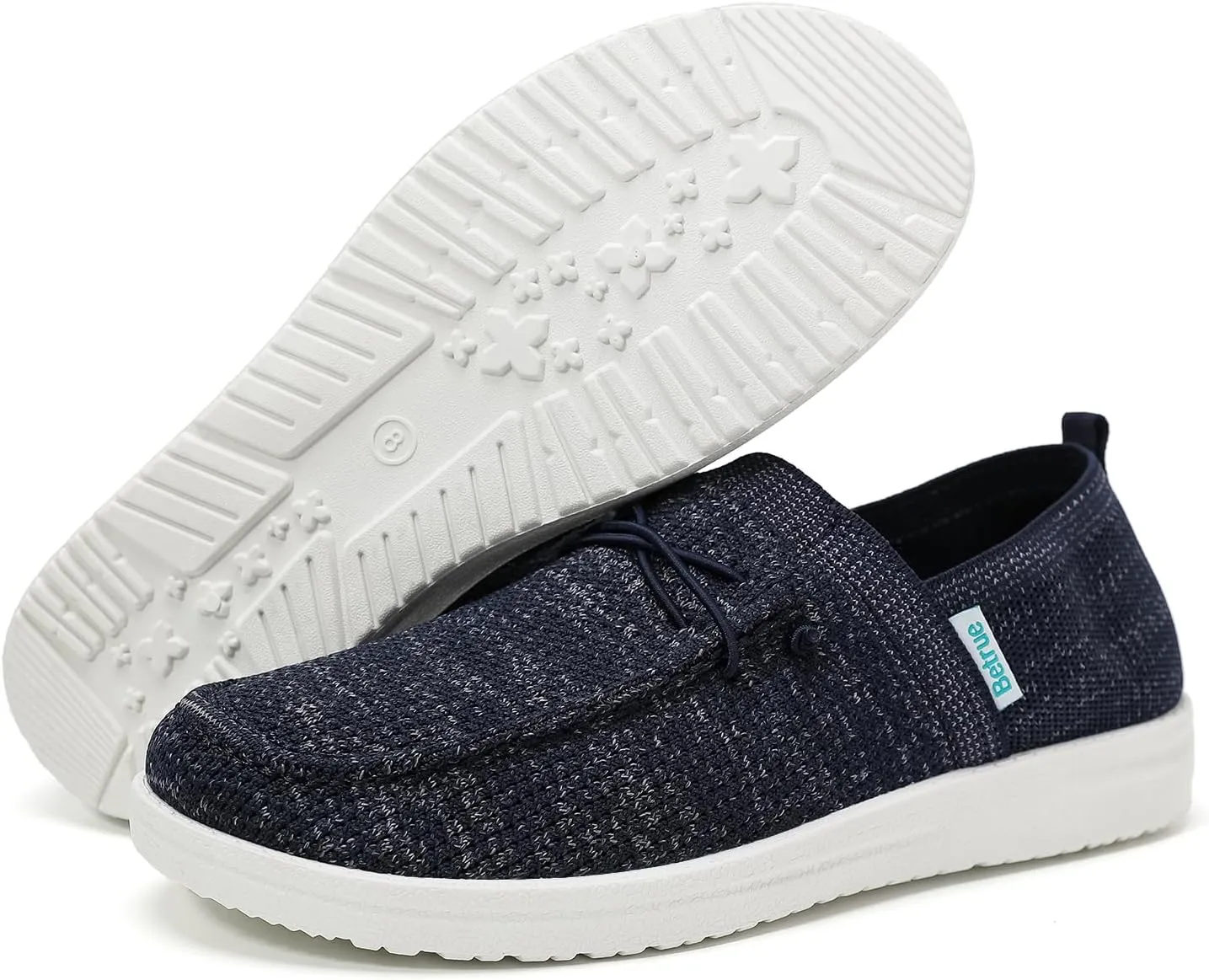 Betrue Lightweight Boat Shoes for Women, Womens Casual Loafers, Womens Slip On Deck Shoes, Breathable Canvas Walking Shoes for Women