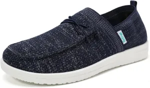 Betrue Lightweight Boat Shoes for Women, Womens Casual Loafers, Womens Slip On Deck Shoes, Breathable Canvas Walking Shoes for Women