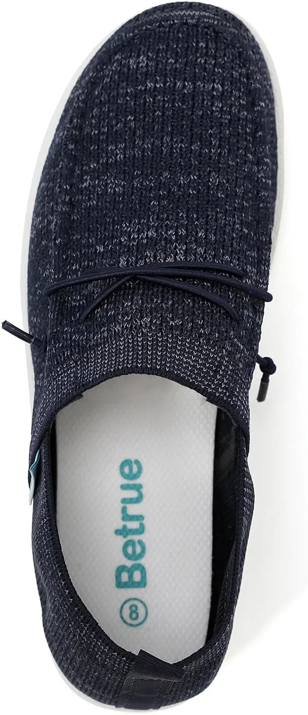 Betrue Lightweight Boat Shoes for Women, Womens Casual Loafers, Womens Slip On Deck Shoes, Breathable Canvas Walking Shoes for Women