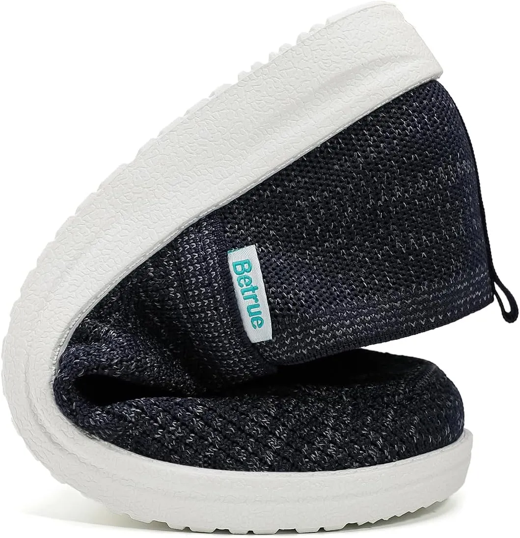 Betrue Lightweight Boat Shoes for Women, Womens Casual Loafers, Womens Slip On Deck Shoes, Breathable Canvas Walking Shoes for Women