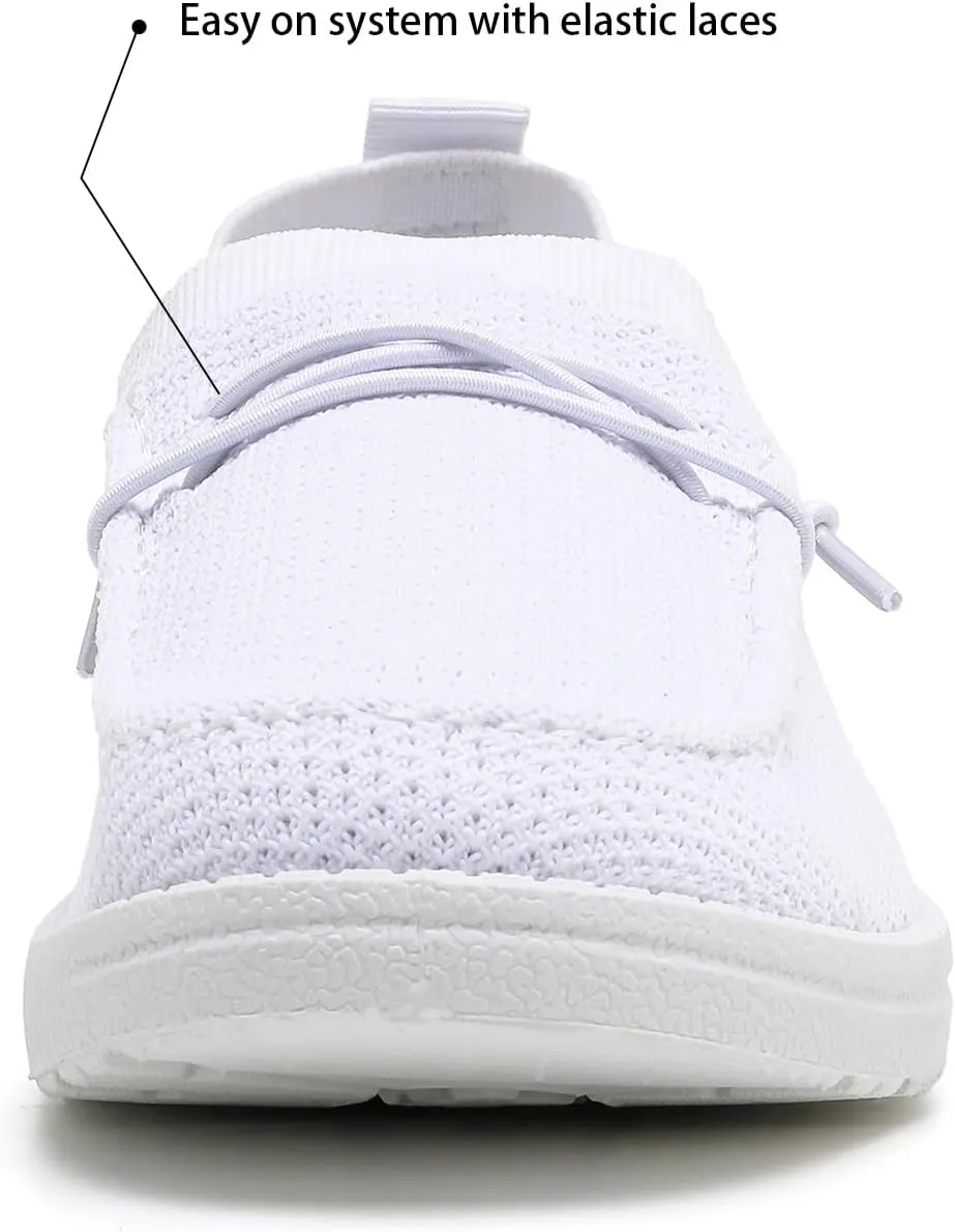 Betrue Lightweight Boat Shoes for Women, Womens Casual Loafers, Womens Slip On Deck Shoes, Breathable Canvas Walking Shoes for Women