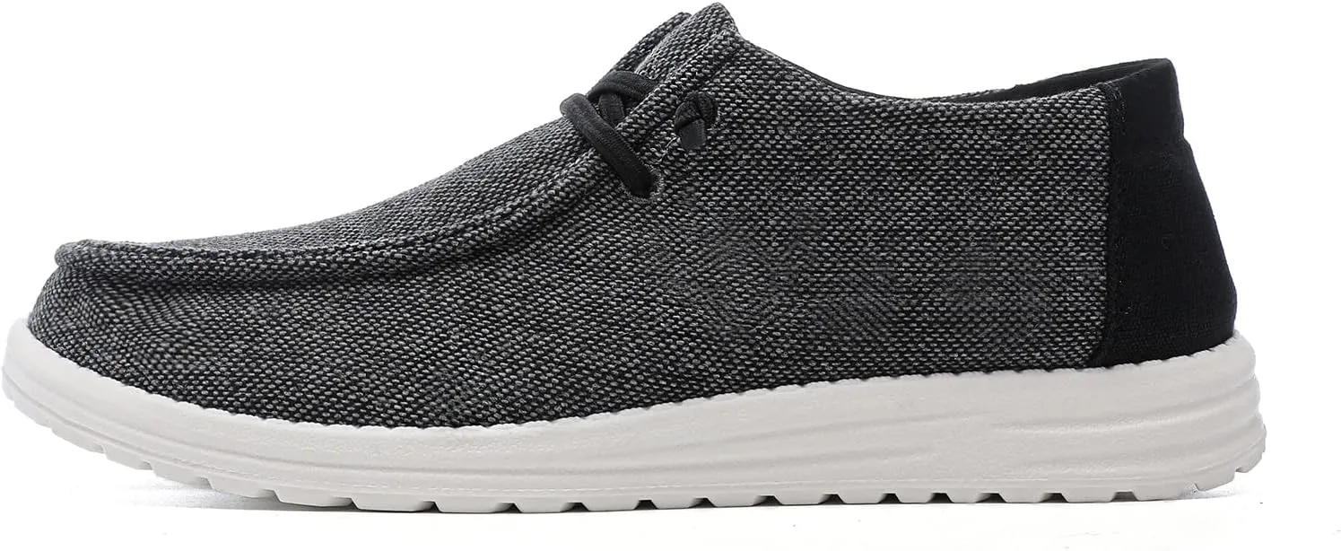 Betrue Lightweight Mens Boat Shoes Slip On, Mens Loafers Canvas Shoes, Lace-up Deck Shoes for Mens, Mens Comfortable Soft Casual Cloth Shoes