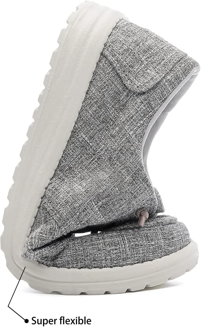 Betrue Men's Lightweight Soft Deck Shoes, Cotton Canvas Loafers for Casual Occasions