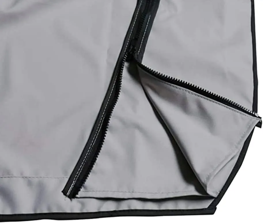 Bimini Top Replacement Canvas，3 Bow Bimini Tops Canvas Cover with Zipper Easy Install，Windproof Waterproof and UV-Proof Bimini Top Canvas Only No Frame (Light Grey, 3 Bow 6'L x 46" H x 79"-84" W)