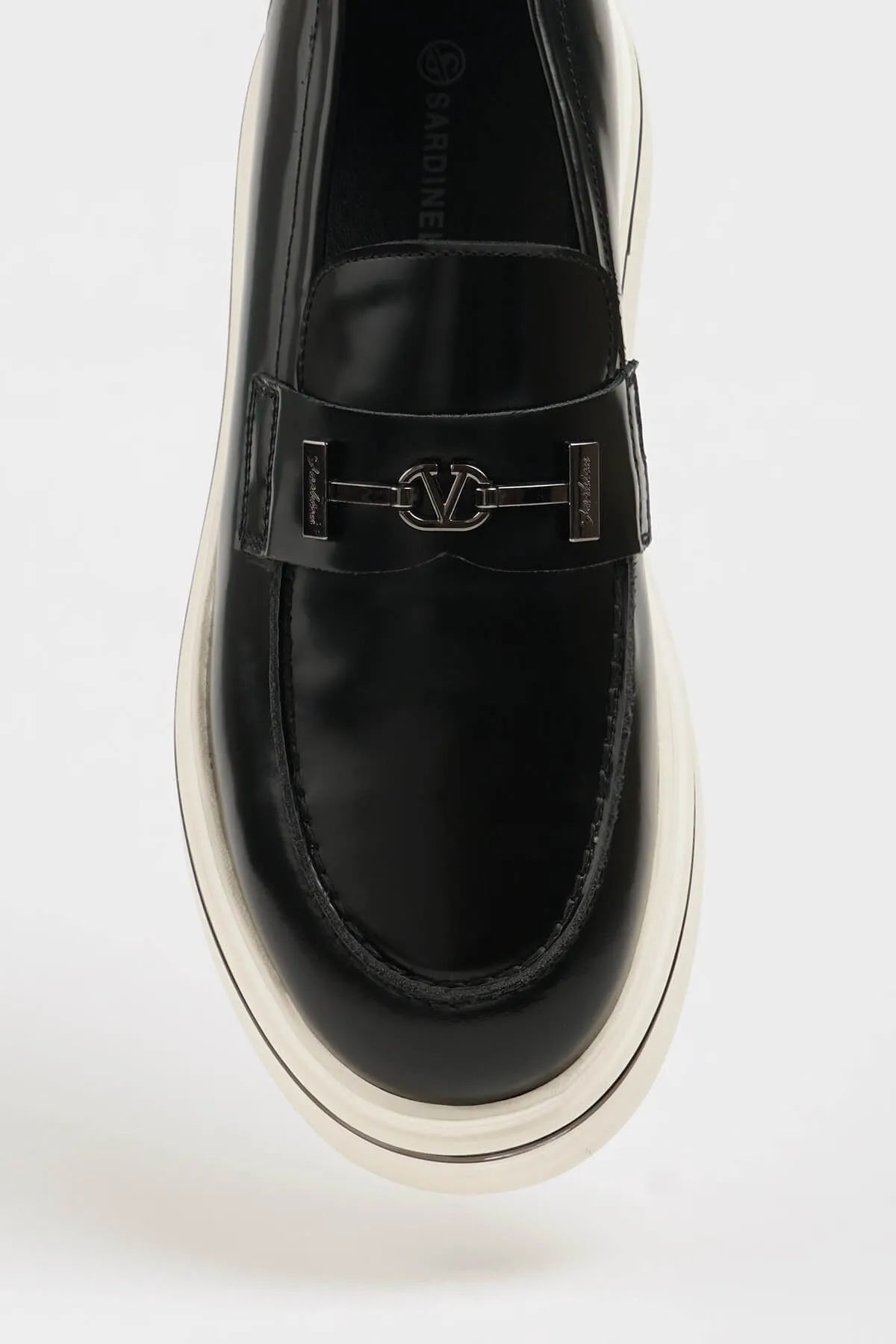 Black Leather Horsebit Casual Loafers