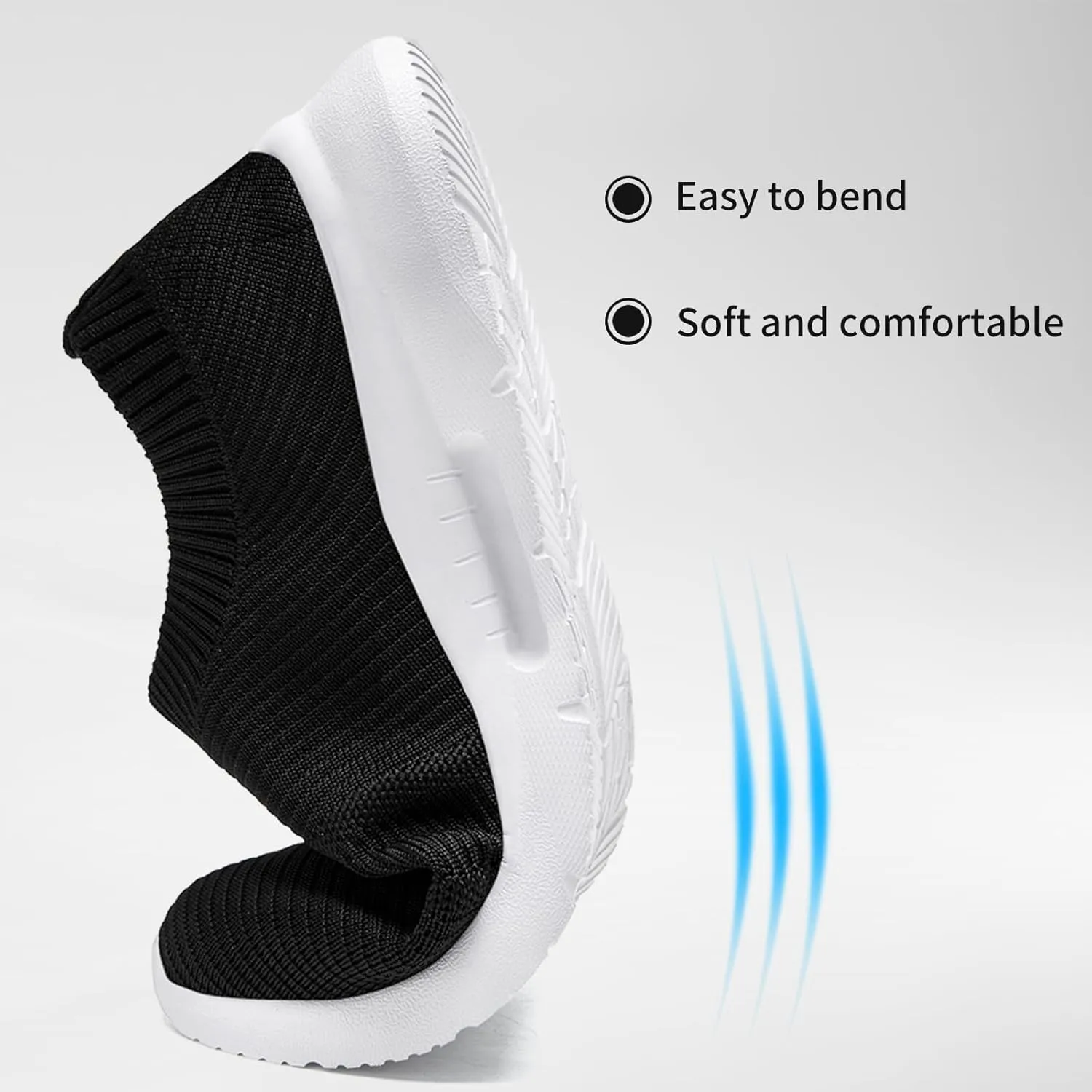 Black Shoes Mens Loafers & Slip-ons|Casual Dress Business Boat Shoes Lightweight Slip on Walking Sneakers Slippers
